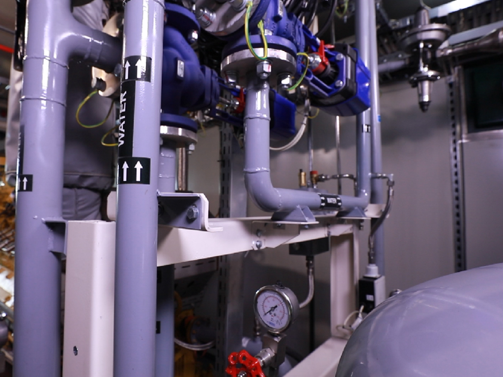 PowerLink Gas Generator Heat exchange system union detail